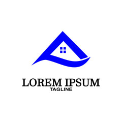 Real Estate logo, Builder logo, Construction logo template vector illustration.