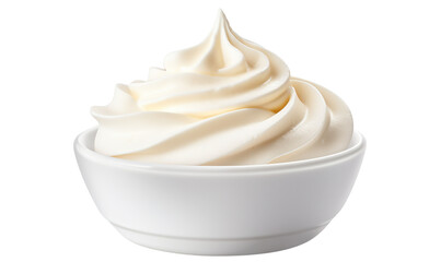 Whipped cream, cut out