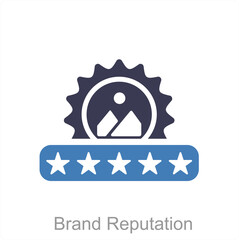 Brand Reputation and management icon concept