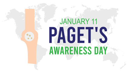 Vector illustration on the theme of Paget's disease awareness day observed each year during January.banner, Holiday, poster, card and background design.