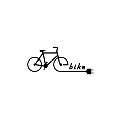 E bike icon isolated on transparent background