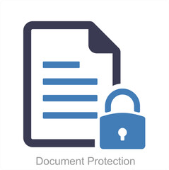 Document protection and file icon concept