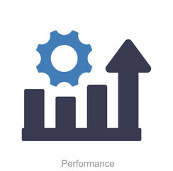 Performance and development icon concept