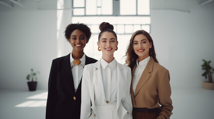 teens office workers in the style of high-fashion stylist