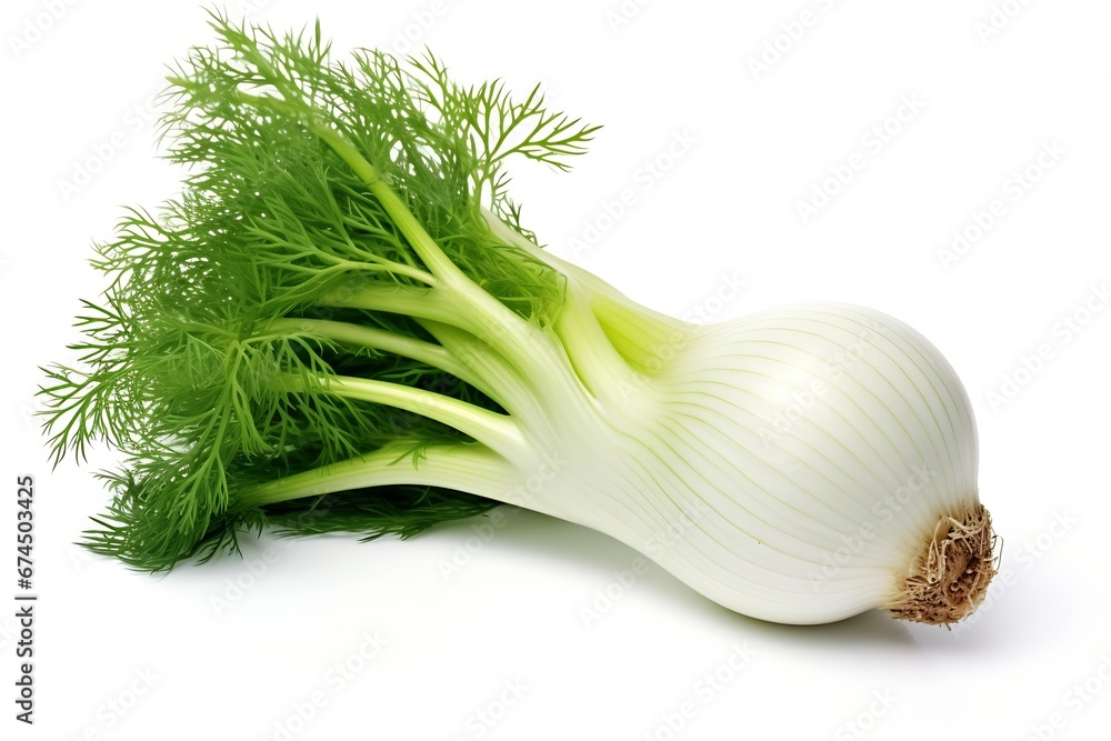 Poster generative ai : fennel bulb isolated on transparent or white background