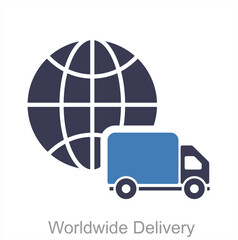 Worldwide delivery and shipping icon concept