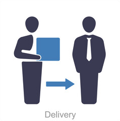 Delivery and parcel icon concept