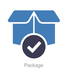Package and parcel icon concept