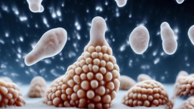 cell life, abstract scientific illustration