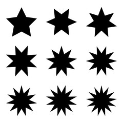 Set of black sale price sticker starburst price.