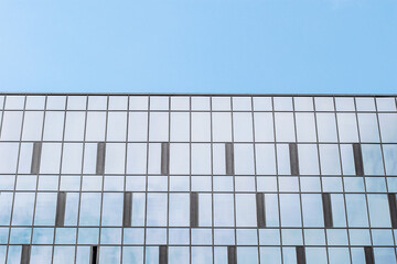 Skyscraper - view of the glass office building in the city.