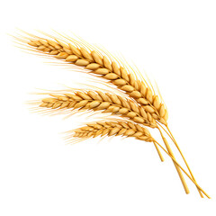 ear of wheat on transparent background Generative AI 