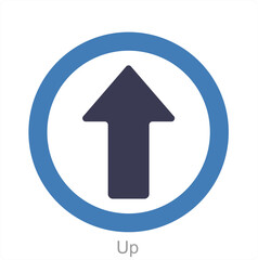 Up and way icon concept