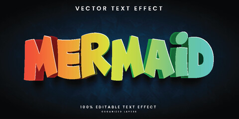 Colorful gradient 3d text effect