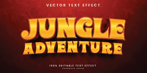 Jungle adventure 3d editable text effect template