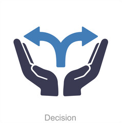Decision and way icon concept