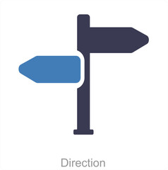 Direction and way icon concept