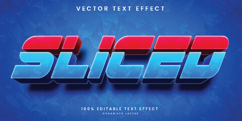Dual color sliced 3d text effect template