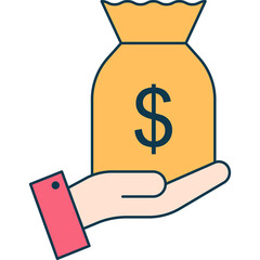 Banking Icon Flat Illustration