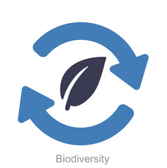 Blodiversity and forest icon concept