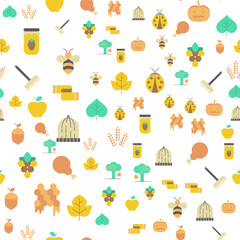 Trendy Colorful Autumn Leaves Pattern