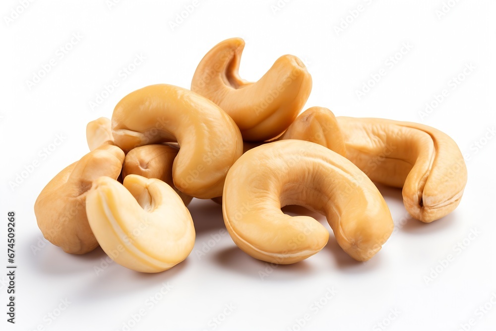 Aufkleber generative ai : cashews nuts isolated on transparent or white background