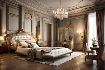 Big bedroom in classic style