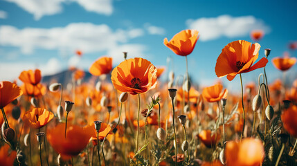 Obraz premium bright poppy flower