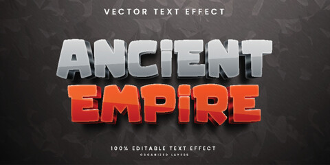 Ancient empire 3d editable text effect in cartoon style