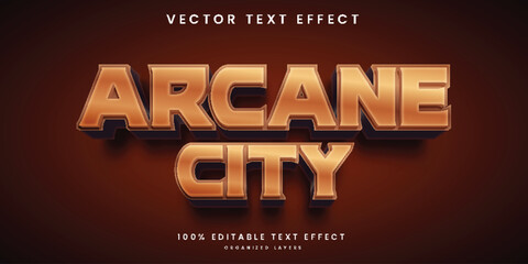 Arcane city 3d text effect