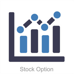 Stock Option and finance icon concept