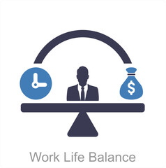 Work Life Balance icon concept