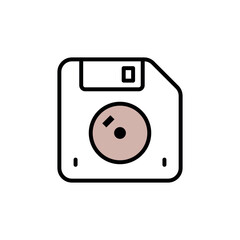 Floppy Disk Icon Vector Design Template