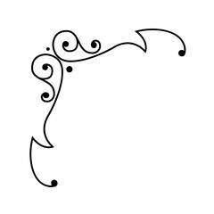 Corner border vector decoration