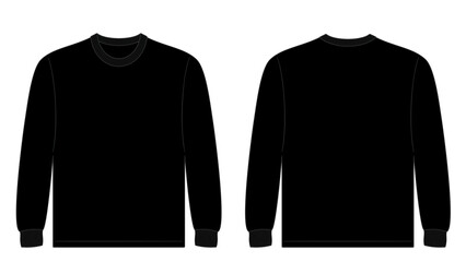 Vector apparel mockup long sleeve tee shirt