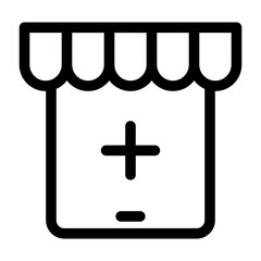 Fototapeta premium market and store front icon