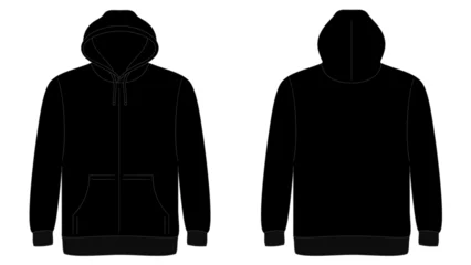 Fotobehang Vector apparel mockup zip up hoodie © inhabitant_b
