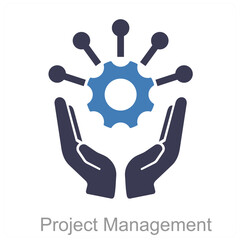Project management and management icon concept