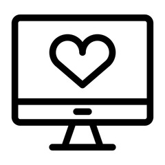 monitor icon and computer action