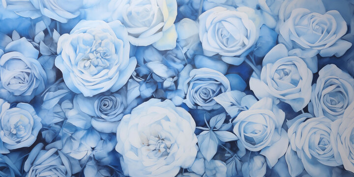 Abstract artistic background merges the rich textures of gorgeous white flowers and leaves in pastel style. Enchanting view, harmony of art on canvas. Wallpaper, illustration, card.
