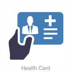 Health Card and card icon concept