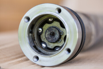 The constant velocity joint is installed on the driveshaft.