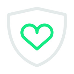 Heart protection icon