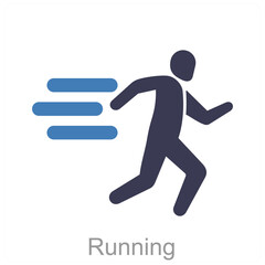 Running and exercise icon concept