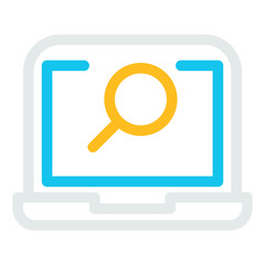 laptop icon and technology action