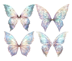 Sparkly fairy wings. Ai generated image - obrazy, fototapety, plakaty