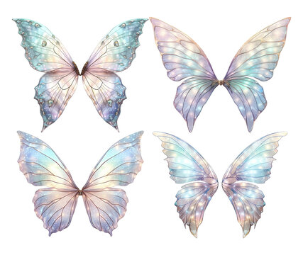 Sparkly fairy wings. Ai generated image