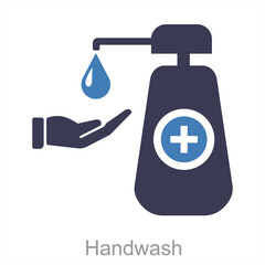 Handwash and clean icon concept
