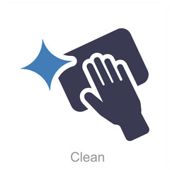 Clean and dirt icon concept