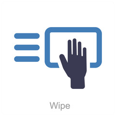 Wipe and clean icon concept